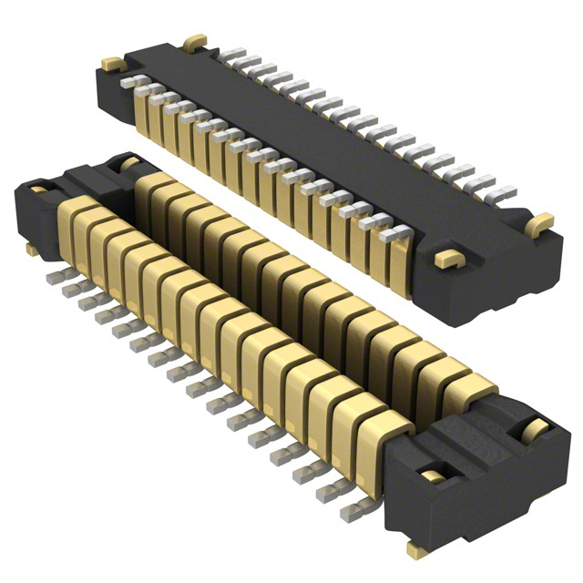 32 Position Connector Header, Center Strip Contacts Surface Mount Gold